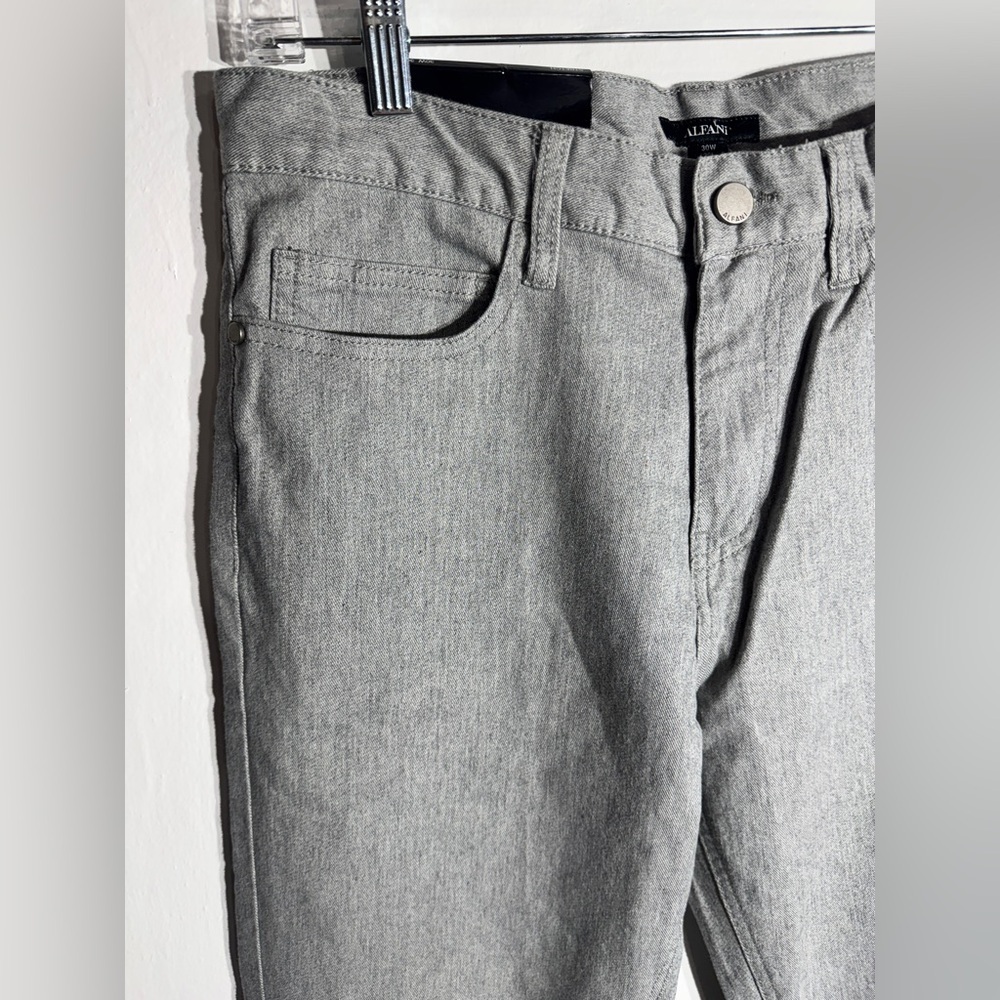 ALFANI Men's Gray Straigh leg Cotton Denim Pants 30/30 - Picture 2 of 6